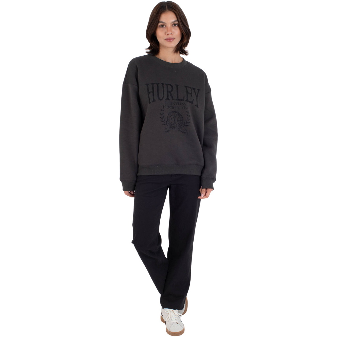 2025 Hurley Womens Stadium Crew WFTEU00018 - Dark Shadow